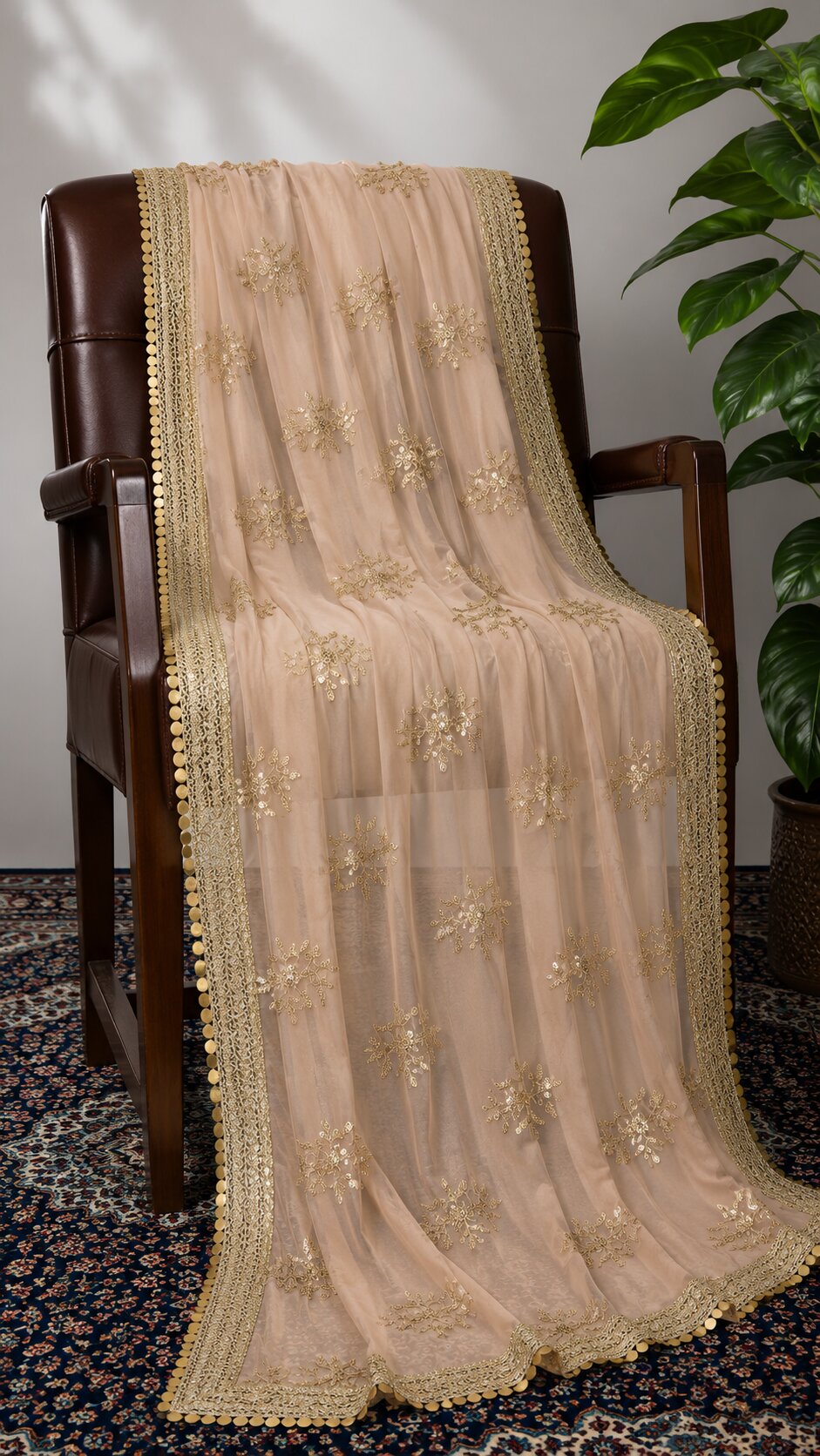 Fancy Rose Embroidery Dupatta