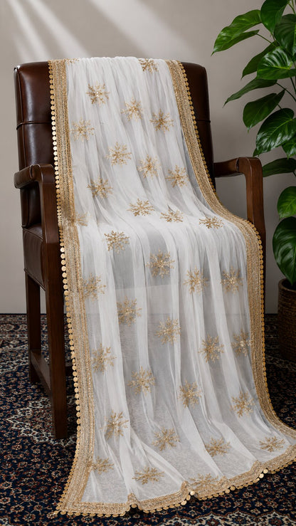 Fancy Rose Embroidery Dupatta