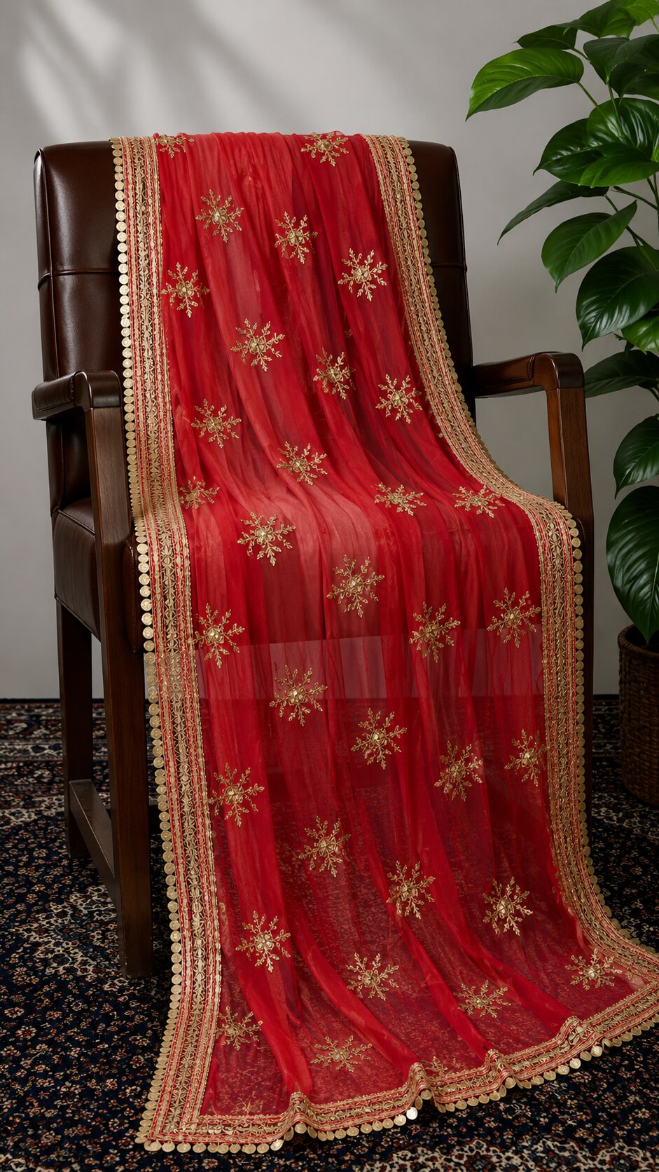 Fancy Rose Embroidery Dupatta