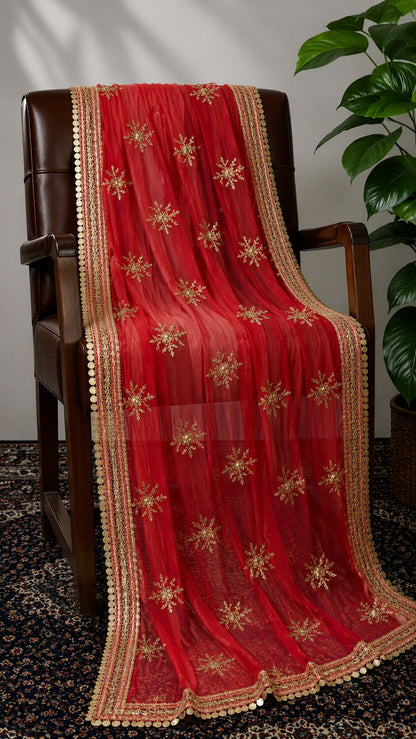 Fancy Rose Embroidery Dupatta