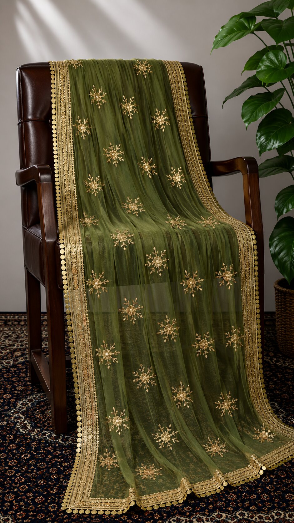 Fancy Rose Embroidery Dupatta
