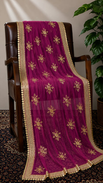 Fancy Rose Embroidery Dupatta