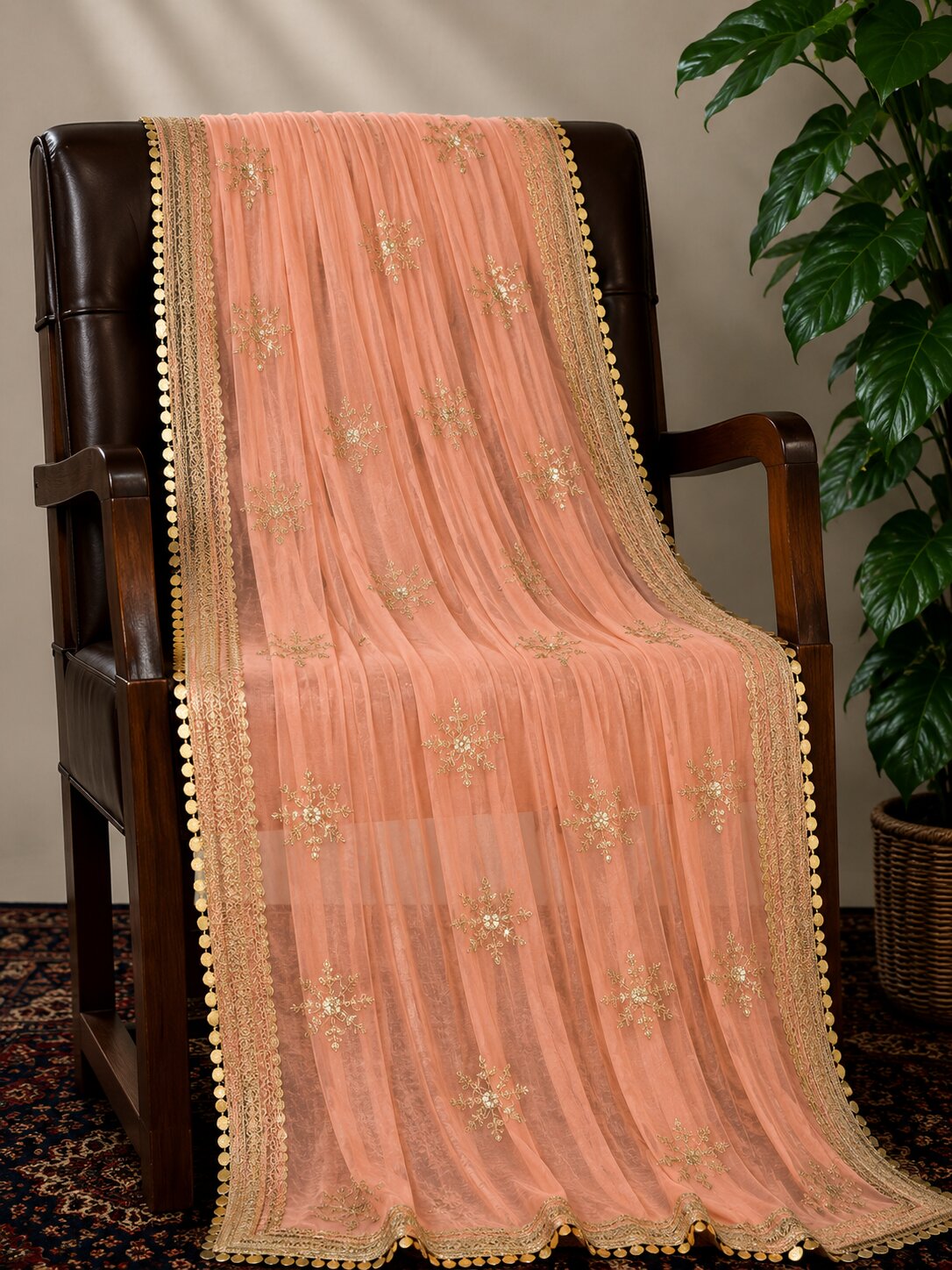 Fancy Rose Embroidery Dupatta