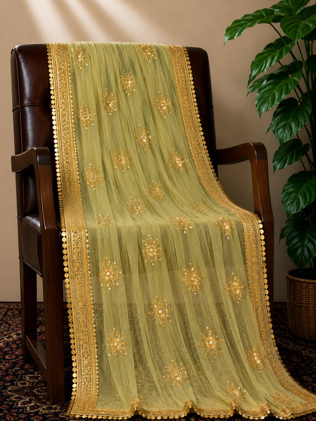 Fancy Rose Embroidery Dupatta