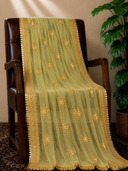 Fancy Rose Embroidery Dupatta