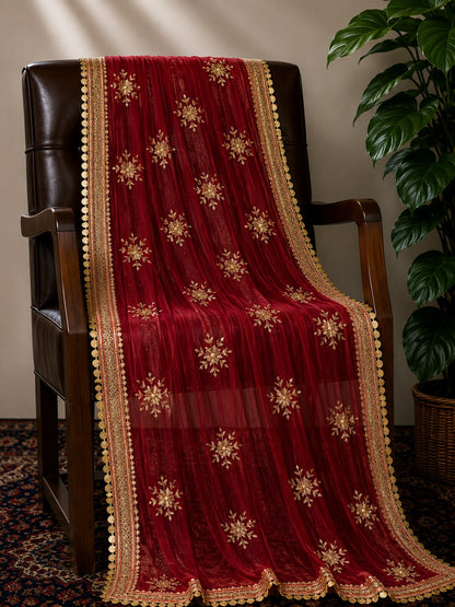 Fancy Rose Embroidery Dupatta
