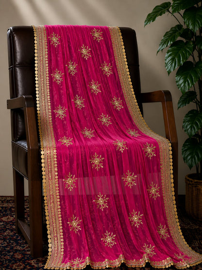 Fancy Rose Embroidery Dupatta