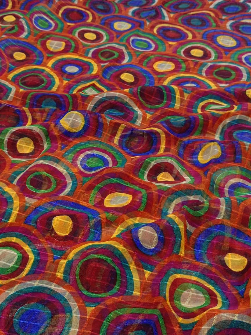 Multi Chiffon Printed Dupatta