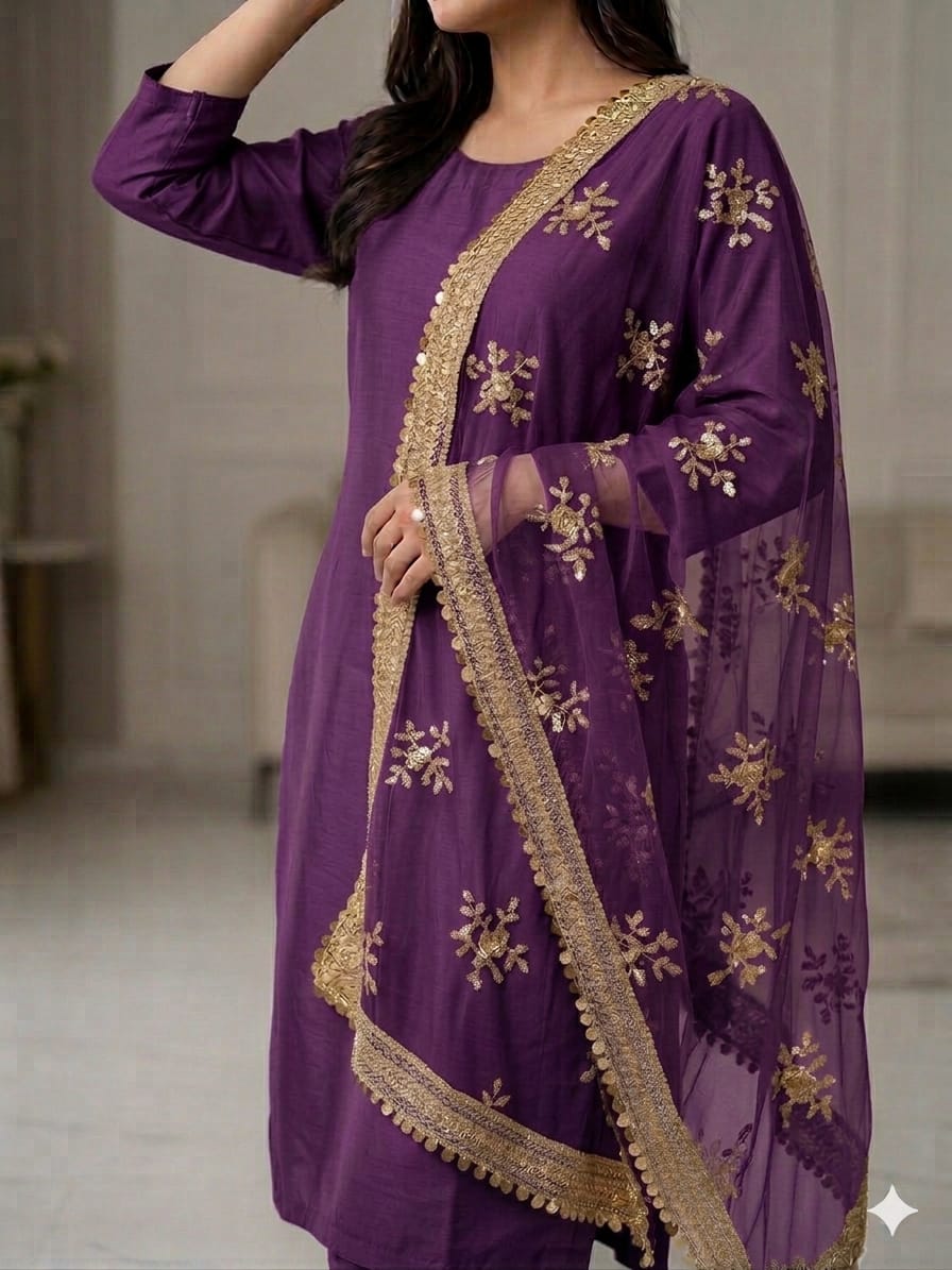Fancy Rose Embroidery Dupatta