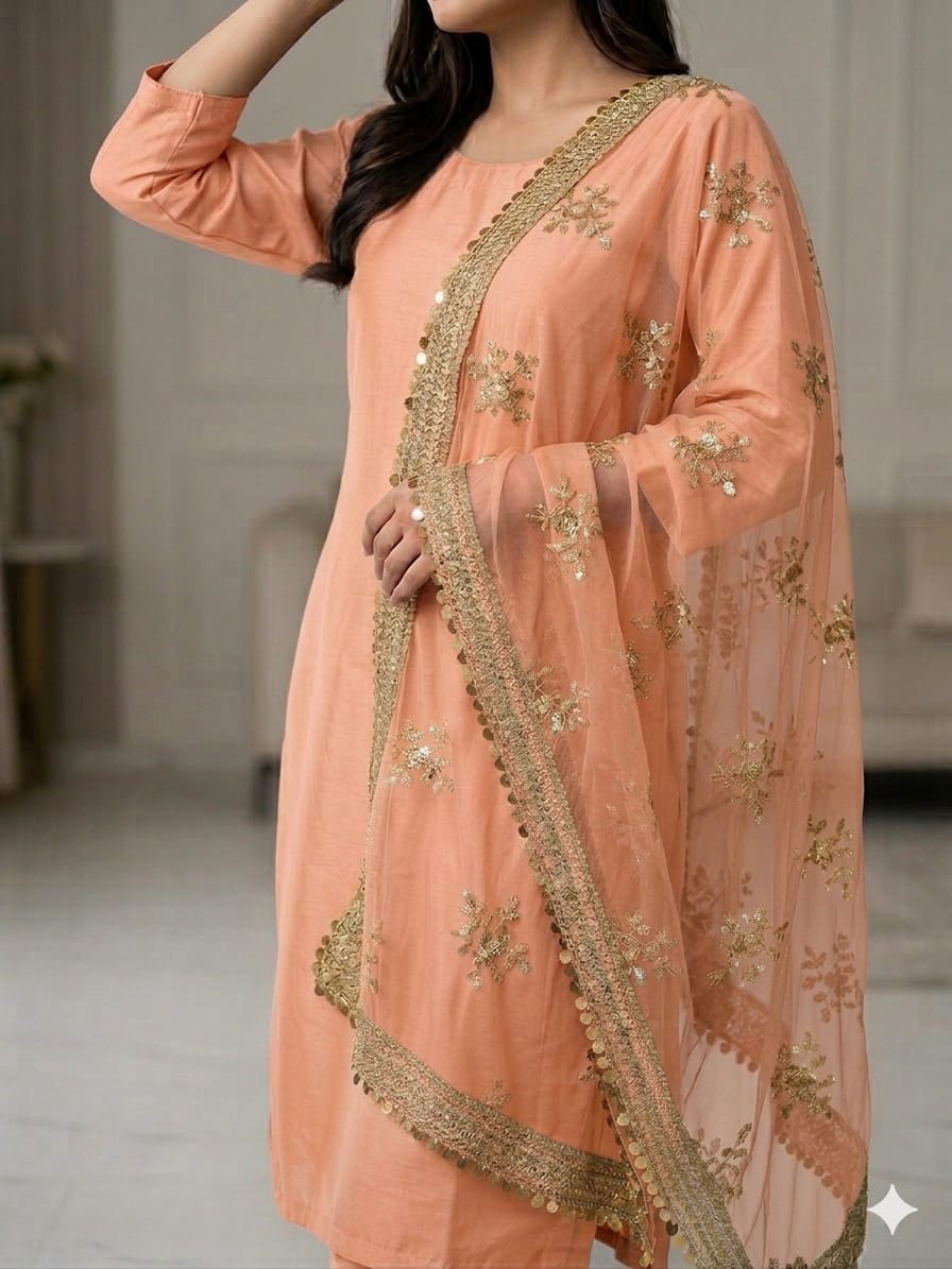 Fancy Rose Embroidery Dupatta