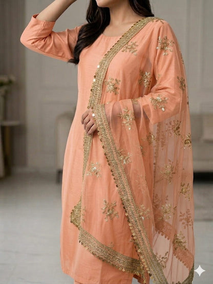 Fancy Rose Embroidery Dupatta