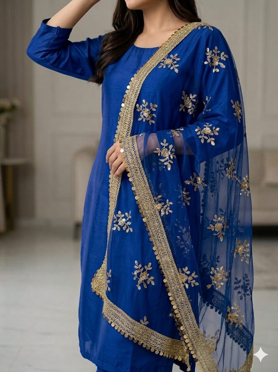 Fancy Rose Embroidery Dupatta
