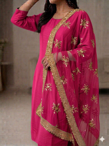 Fancy Rose Embroidery Dupatta