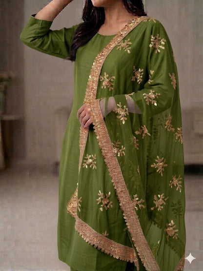 Fancy Rose Embroidery Dupatta