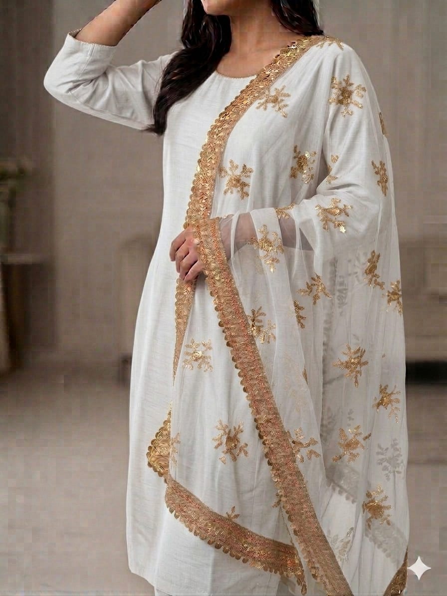 Fancy Rose Embroidery Dupatta