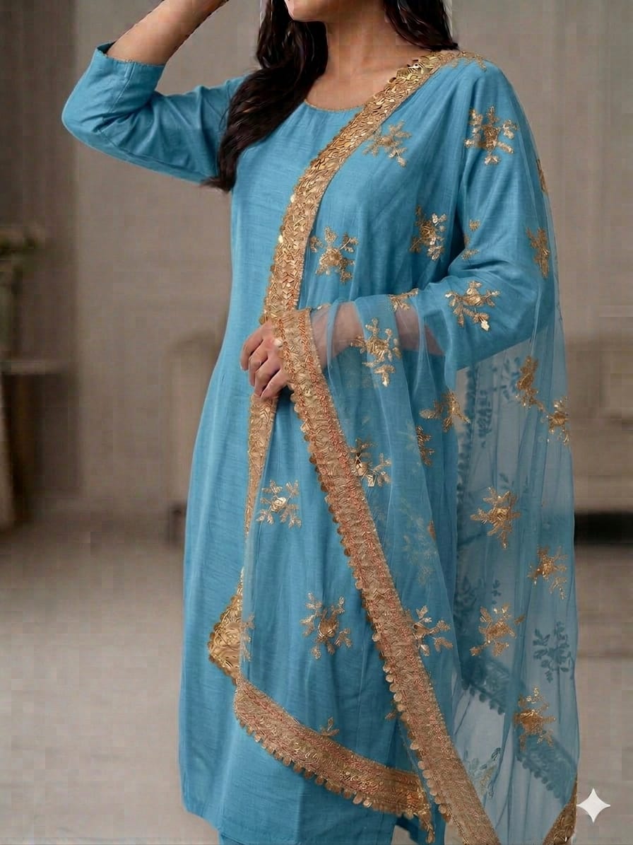 Fancy Rose Embroidery Dupatta
