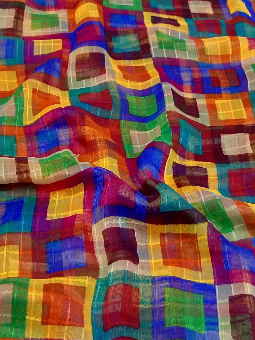 Multi Chiffon Printed Dupatta