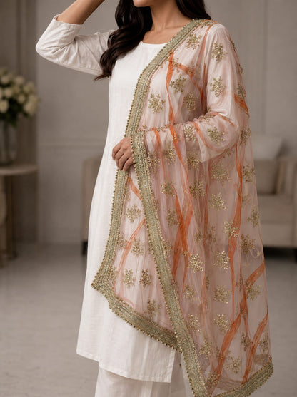 Fancy Rose Embroidery Dupatta