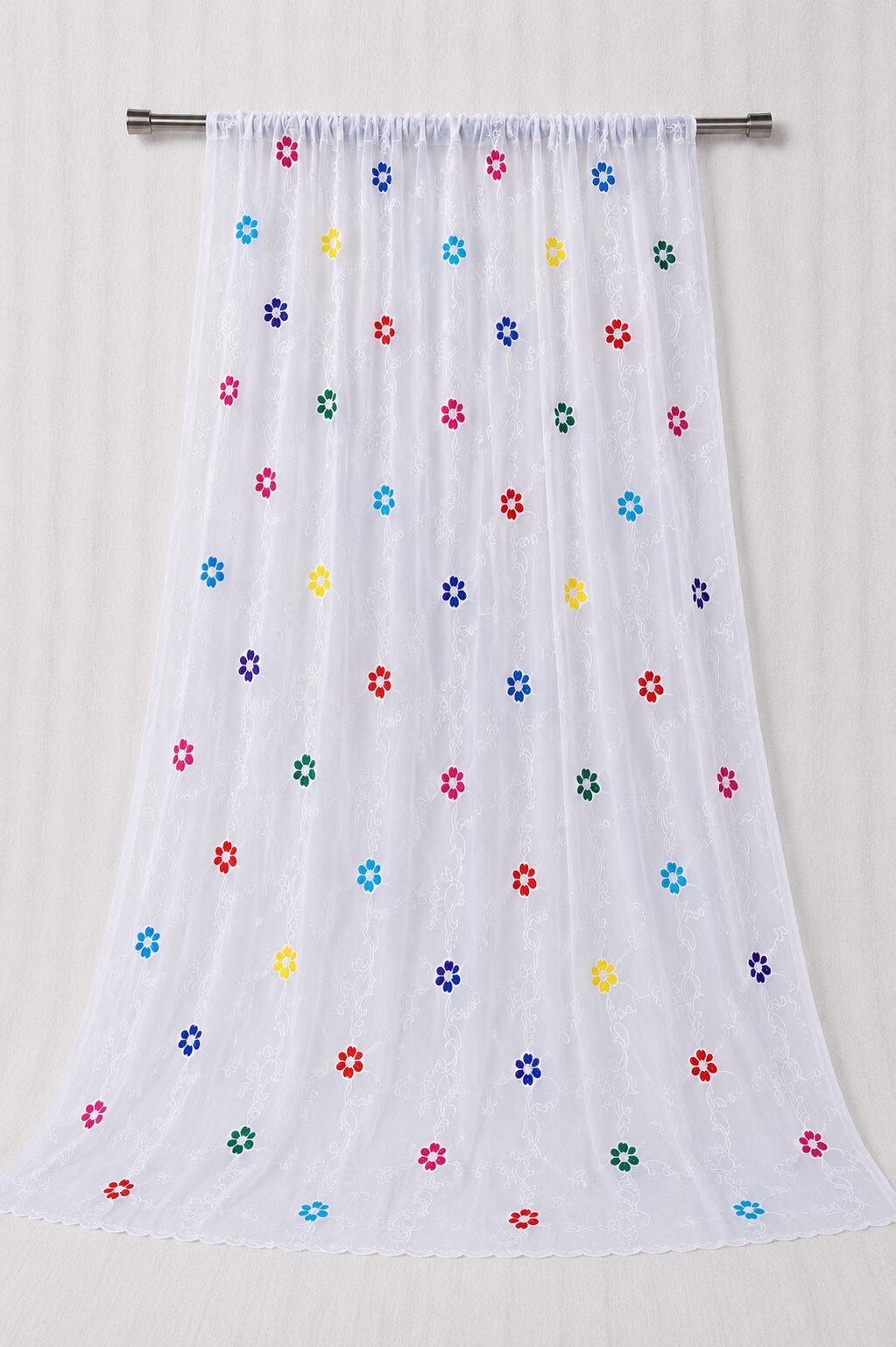 Pure Chiffon White Embroidery Dupatta