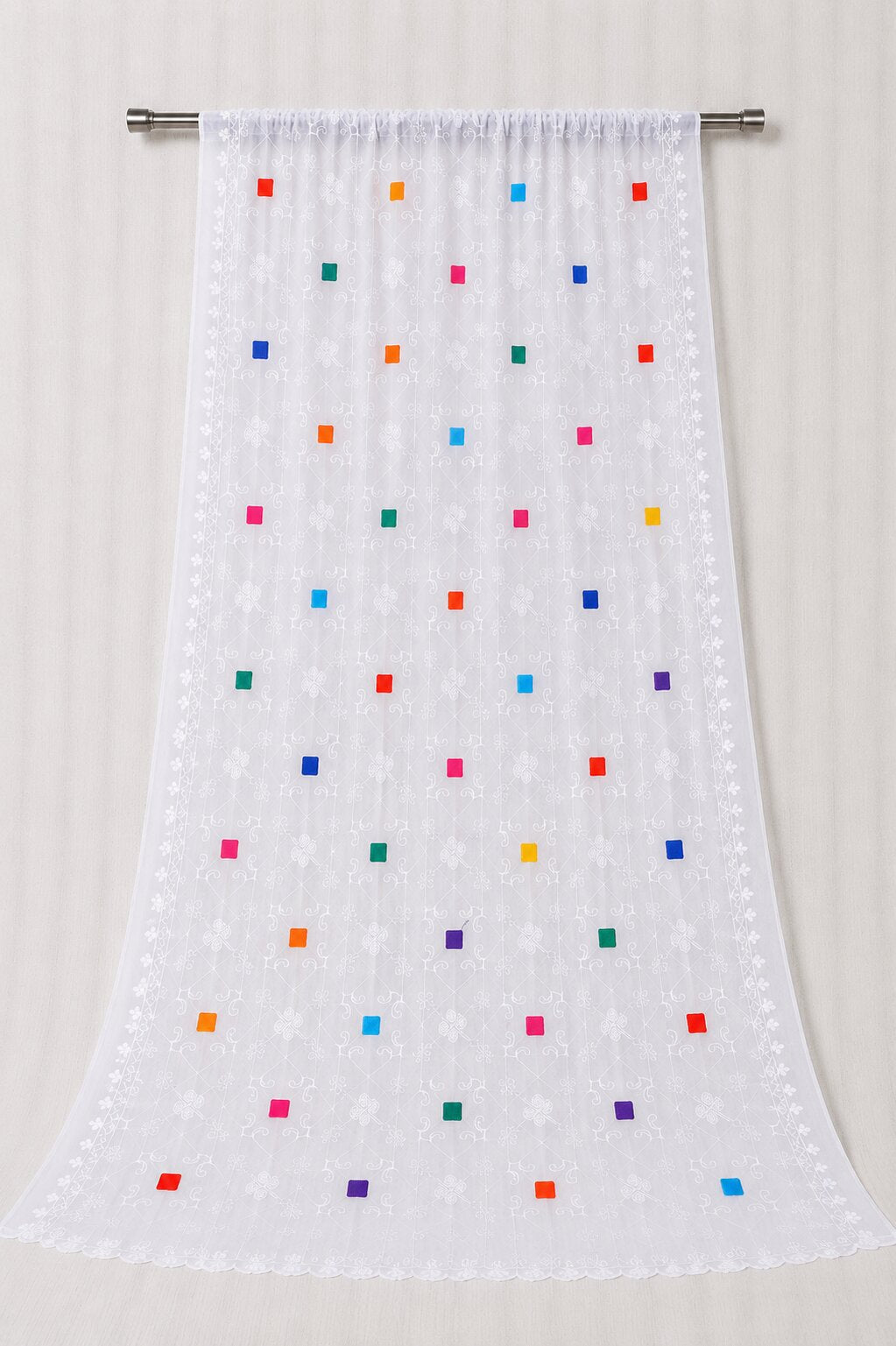 Pure Chiffon White Embroidery Dupatta