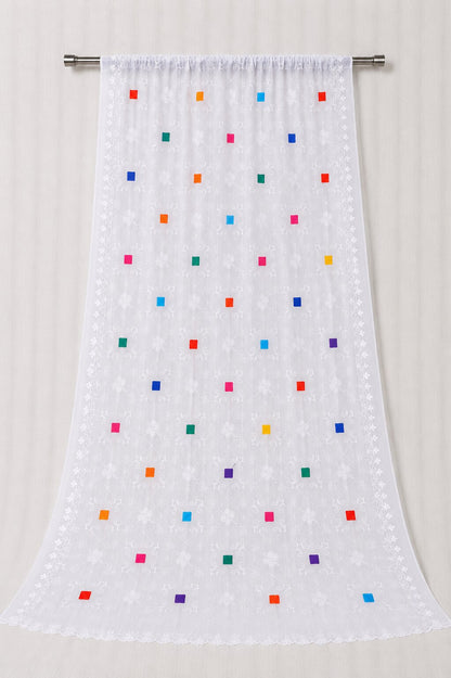 Pure Chiffon White Embroidery Dupatta