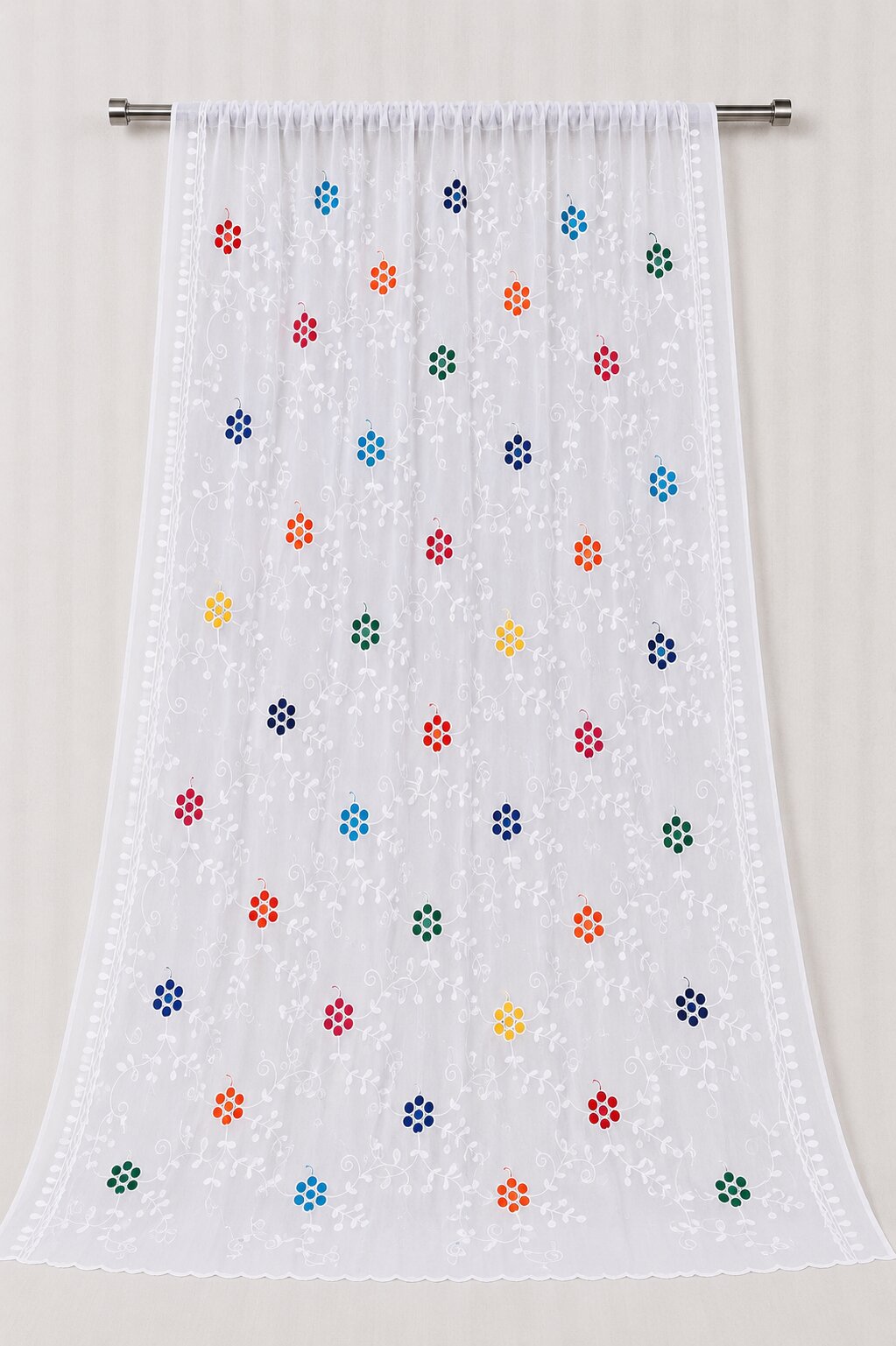 Pure Chiffon White Embroidery Dupatta